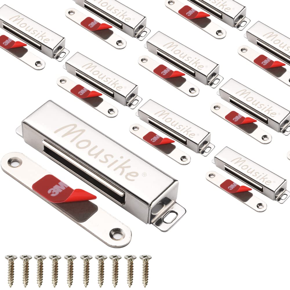 Mousike Magnetic Door Catch 30KG Strong Stainless Steel Cabinet Magnetsfor Kitchen Cupboard Wardrobe Closet Cabinet Door Latch