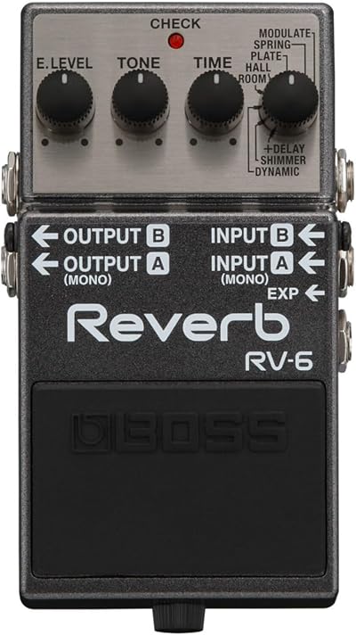 BOSS RV-6 Reverb Guitar Pedal Eight Modes Studio-Grade Reverb