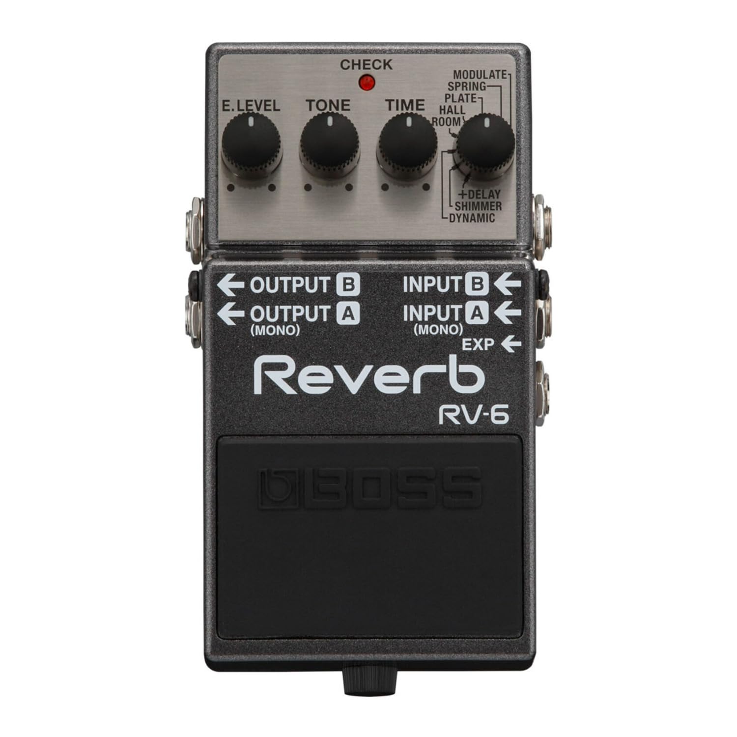 BOSS RV-6 Reverb Guitar Pedal, Eight Sound Modules, Top-Level Reverb Tones with Simple Controls