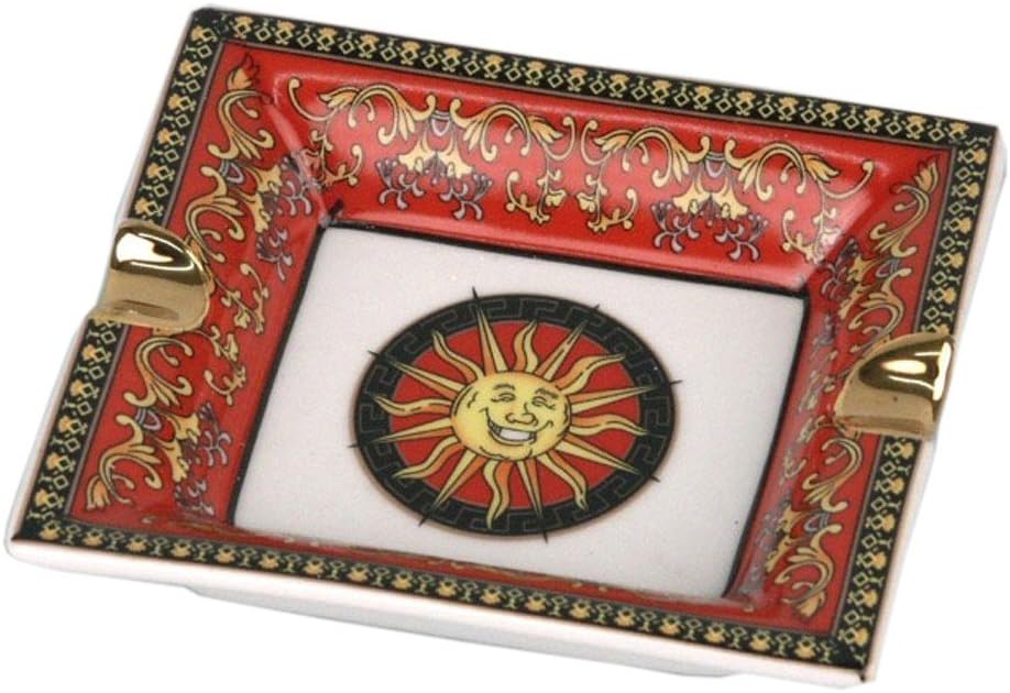 Ashtrays Porcelain Sun Red 16 x 16 cm