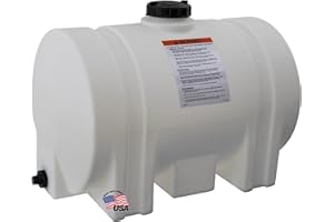 RomoTech 60 Gallon Polyethylene Storage Tank with Legs–Heavy-Duty Horizontal Water Storage Tank for Farms, Industrial or Chemical Use–UV-Resistant, Rustproof, BPA-Free Plastic Liquid Tank, 82123939