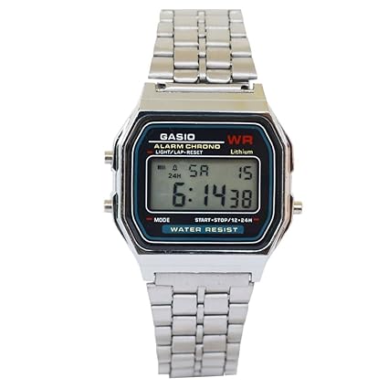 Digital Display Alarm Chrono Grey Dial Mens Watch