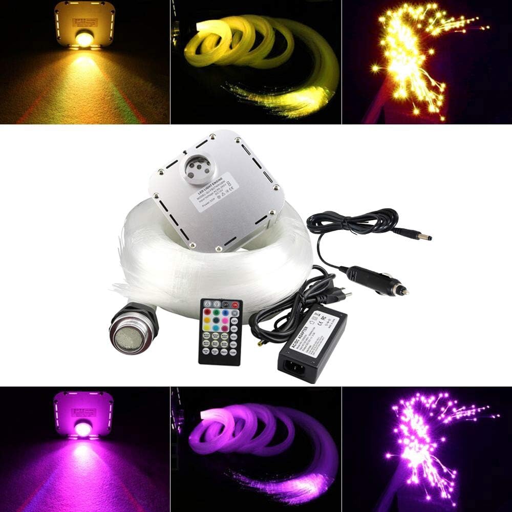 Huaxi 32w Rgb Twinkle Fiber Optic Lights Kit Music Control Star