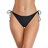 Holipick Bikini Bottoms for Women String Bathing Suit Bottom with Moderate Coverage Low Waist Swim Bottom