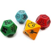 Lot de 10 dés polyédriques numérotés impairs D3-D25, D3, D5, D7, D9, D11, D13, D15, D17, D19, D25 pour jeux de rôle (ensemble ambre