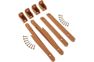 CATIEBYE 2 Sets Crib Rail Replacement Parts Lifting Rail Connector Set with Screws Brown Plastic