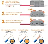 flintronic 80Pcs Wire Connectors 2 Pin Peel-free Push-type Quick Splice 18-22AWG view 5