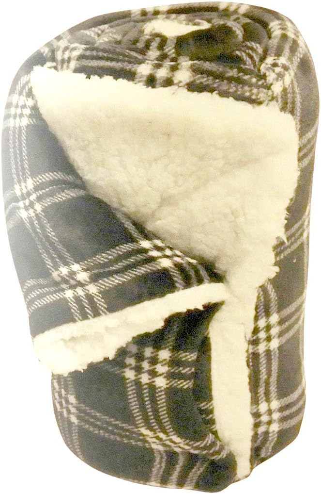 Amazon Com Sherpa Luxury Velveteen Berber Throw Blanket 50 X 60 Reversible Montauk Plaid Print Blanket All Season For Bed Or Couch B Kitchen Dining