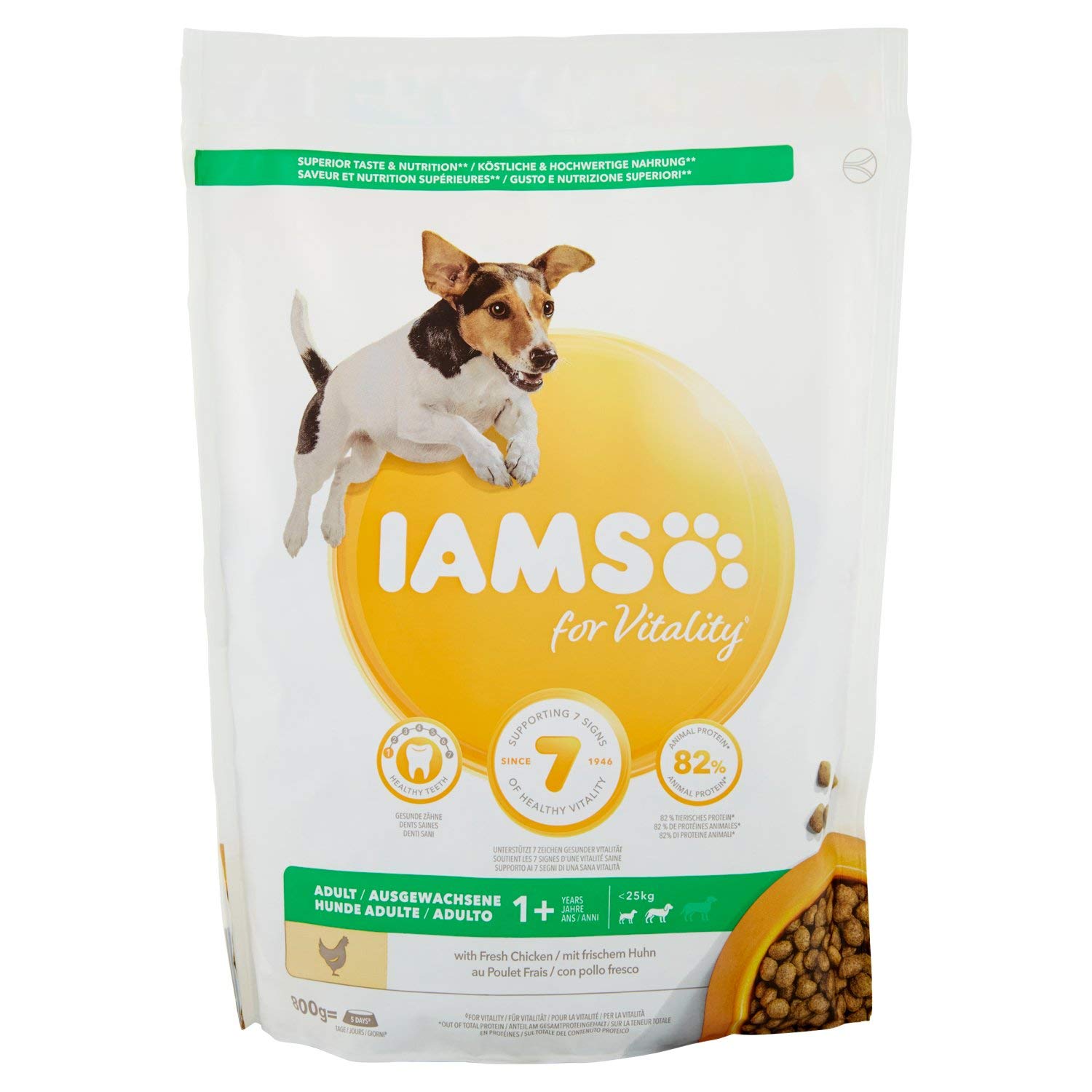 IAMS for Vitality Adult Small&Medium Chicken for Mini and Medium Adult Dogs - 800g