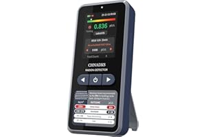 CHNADKS RM-66 Radon Detector for Home, Portable Radon Monitor with TFT Color Display, Audible & Visual Alarm, Easy-to-Use, Rechargeable Type-C, Long-Term Monitoring in pCi/L or Bq/m³