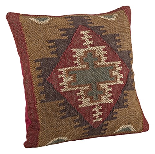 Saro LifeStyle 5173.M20S  Southwestern Kilim Down Filled Throw Pillow, Multi, 20"