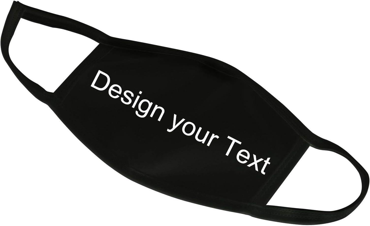 Timein Custom Face Mouth Mask Design your Custom Mouth Mask (Design your Text, Black)