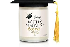 GEELFLAND Graduation Gifts for Her Him - Masters Degree College High School Graduation Gifts 2025 - Now Hotter by One Degree Soy Wax Scented Candle