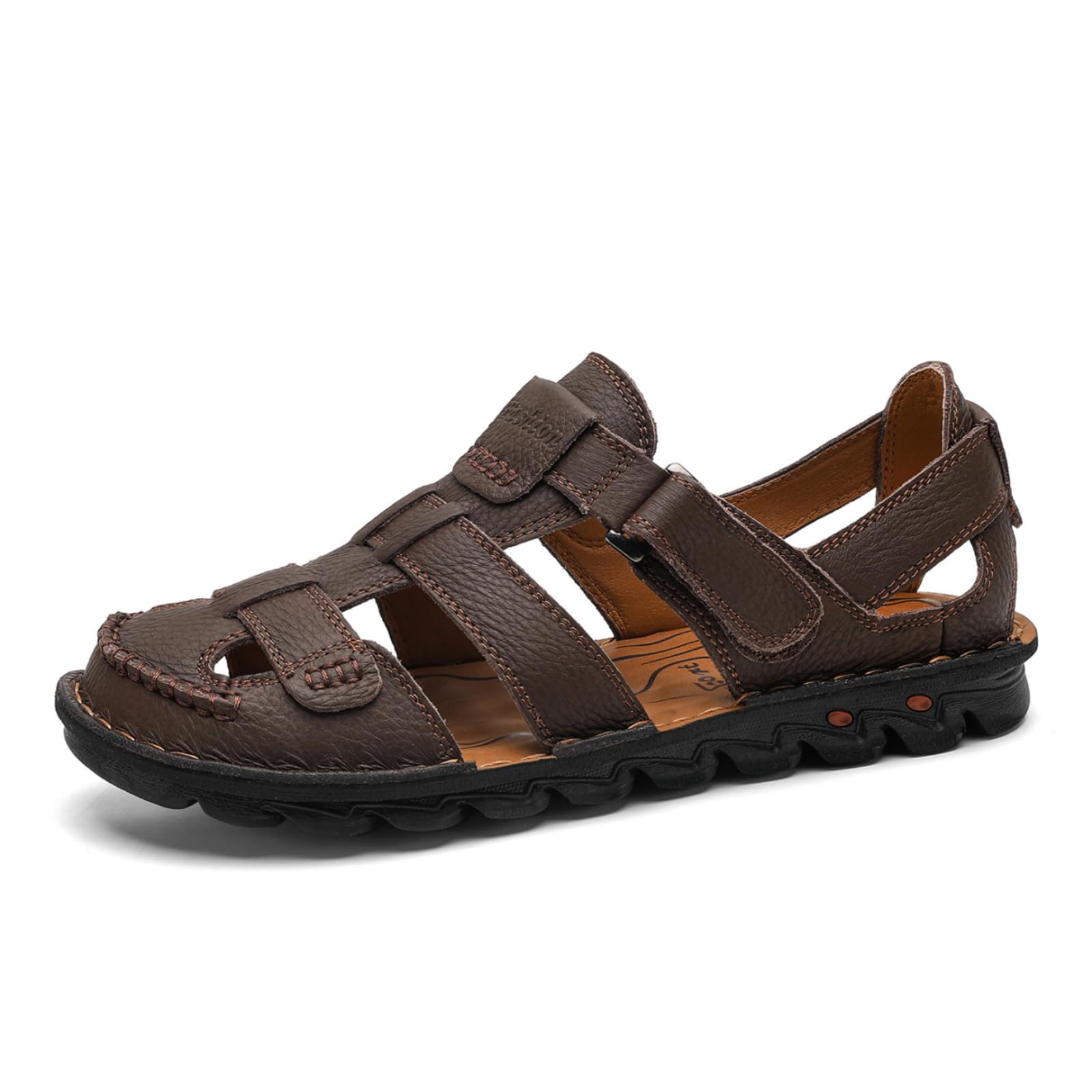 Buy MAIZUN Mens Closed Toe Fisherman Sandals Summer Casual Leather 500x660 0
