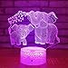 Elephant 3D Night Light for Kids 3D Lamp with 16 Colors Changing Remote Control Elephant Toys 10 9 3 5 2 8 1 7 6 4 Year Old Girls Women Baby Boys Gifts