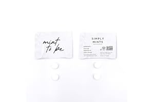 SIMPLY GUM SIMPLY Peppermint "Mint to Be" Breath Mints, Bulk 50 Packets (2 per Pouch) | Wedding, Bridal Shower, Bachelorette, Party Favors