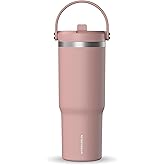 Hydrapeak Nomad 32 oz Tumbler with Handle and Straw Lid, Leakproof, Double Insulated, 32oz Cup Stainless Steel (Rosewood)
