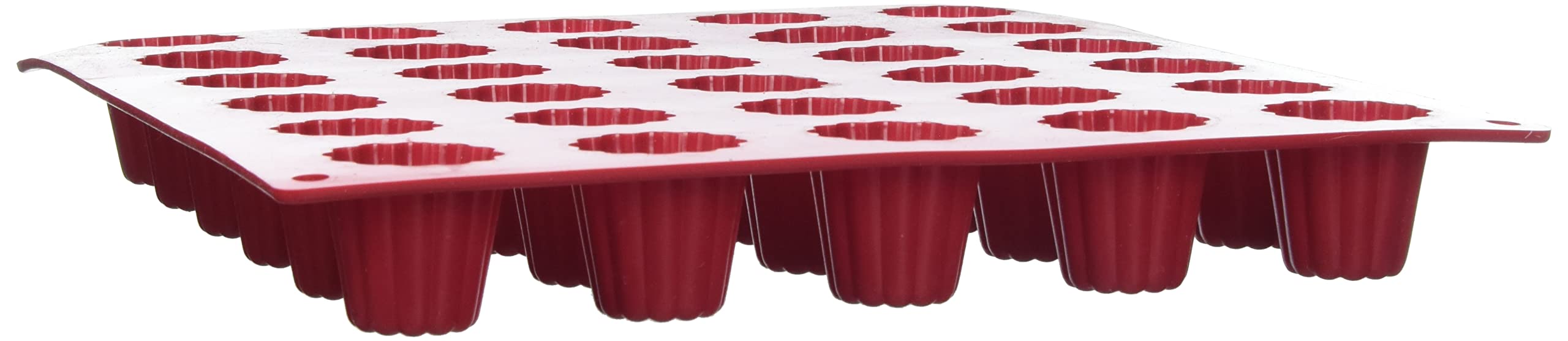 Crealys 513107 Silicone Fluted Mould, Red