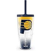 Tervis NBA Indiana Pacers - Defend Made in USA Double Walled Insulated Tumbler Travel Cup Keeps Drinks Cold & Hot, 24oz with Straw Lid, Classic