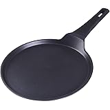 Cainfy Crepe Pan Pancake Dosa Pan, Induction Compatible Non Stick Flat Griddle Frying Skillet 10 inch