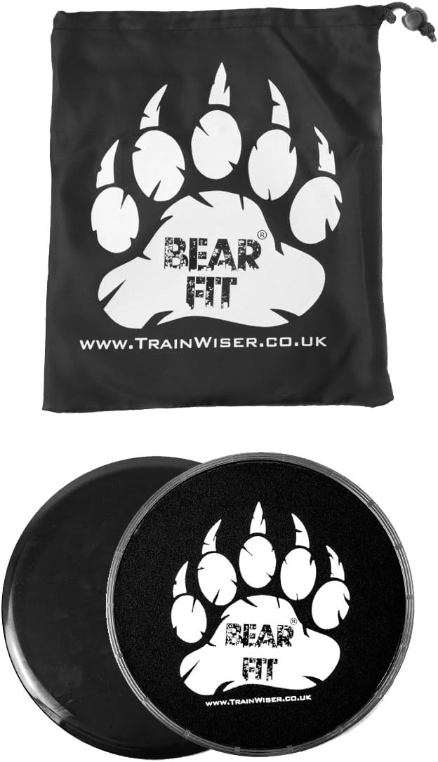 Bear Fit - Core Gliders Whole Body Workout kit (set of two) with free bag
