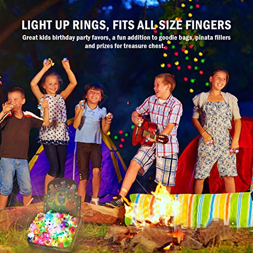 Light Up Rings for Kids Birthday Party Favors LED Flashing Finger Toys Glow in the Dark Party Suppli - //coolthings.us