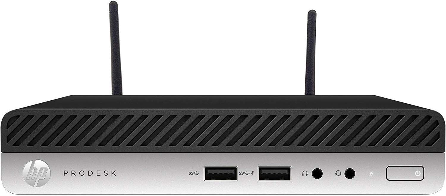 HP ProDesk 400 G4 Desktop Mini Core i3 8100T 3.2GHz Quad-Core Processor, 16GB DDR4, 256GB NVMe SSD, Intel 9260NGW Wireless Dual Band 11AC & BT with Enhanced Dual Antennas, Windows 10 Pro - Plain Box