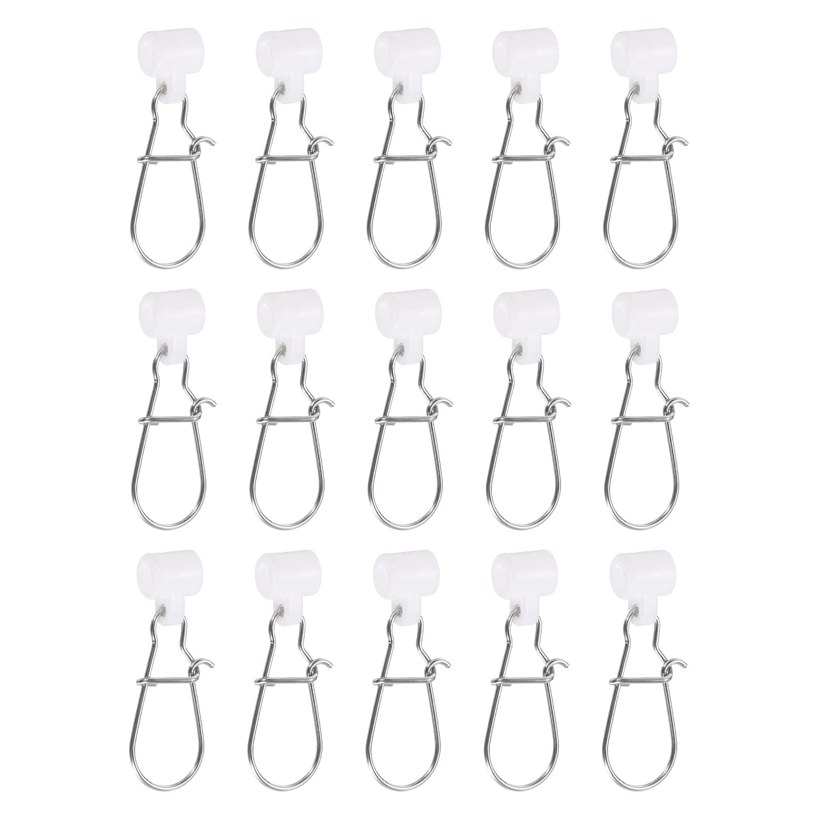 PATIKIL Fishing Line Sinker Slide, 30Pcs Duo Lock Snap Sinker Slider Weight Connector 6# for Saltwater Fishing Rigs Tackle, White