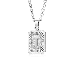 Glimmerst Initial Pendant Necklace 18K Gold Plated