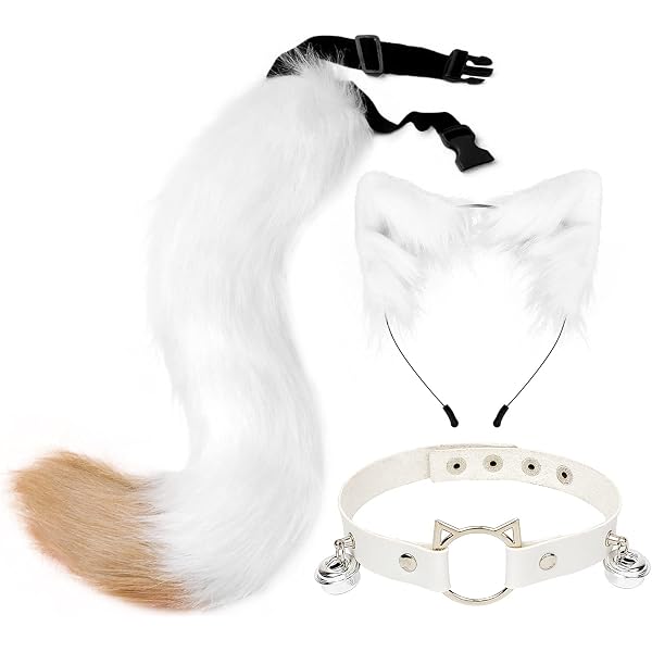 LittleLuluda Fuchs/Wolf-Kostüm – Plüschohren & Schwanz, Für Cosplay, Halloween & Mottopartys