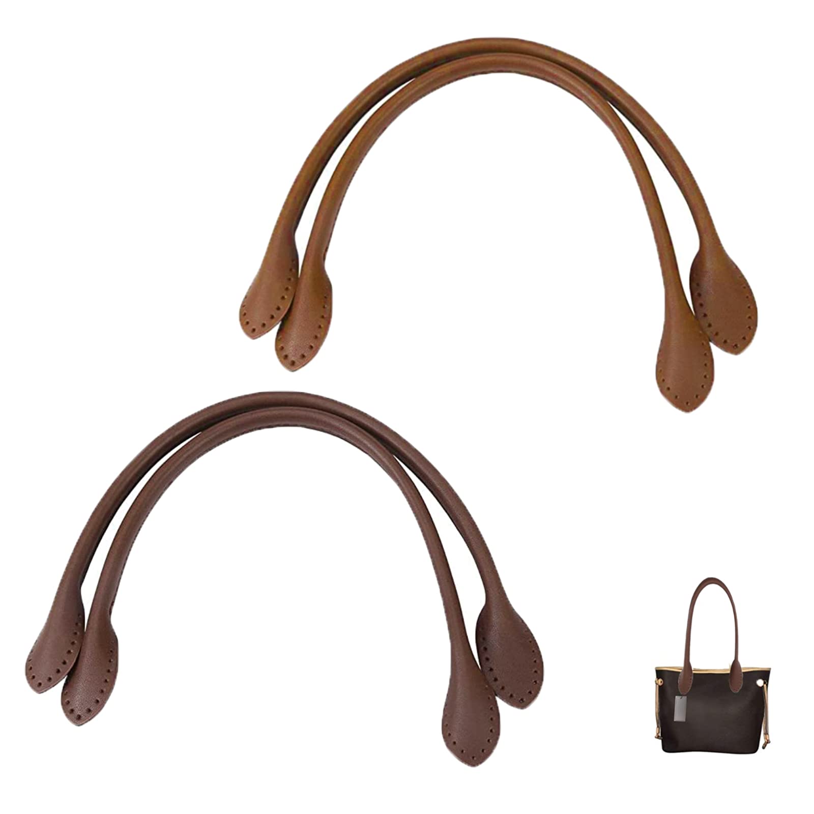 Leather Bag Handles, 4 x 61 cm Handbag Strap, Leather Bag Handle, Leather Handbags, DIY Accessories for Making Handbags, Sewing Bag, Replacement Handle