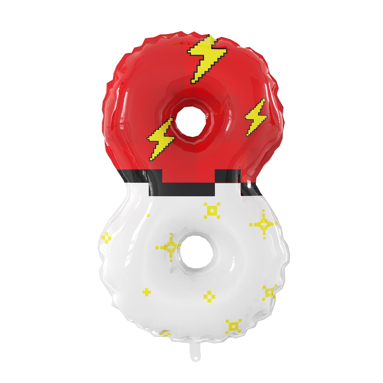 Photo 1 of 40 Inch Giant Red and White Cartoon Theme Number Foil Balloons - Large Number 8 Balloons Animation for Kids' Birthday Anniversary Party Decorations Supplies (Numbers 0-9 Available)