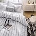 Merryfeel Seersucker Duvet Cover Set King Size,100% Cotton Yarn Dyed Duvet Cover Set - King Grey