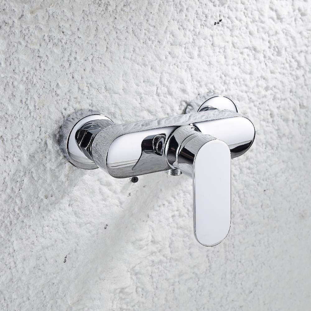 kisimixer Shower Mixer Bar Chrome Wall Mounted Shower Faucet Brass