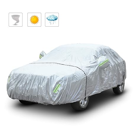Sailnovo Abdeckplane Auto PKW Autoabdeckung Faltgarage Auto Hülle Schutzhülle Autoschutzdecke Autohaube Tragetasche (480 * 17