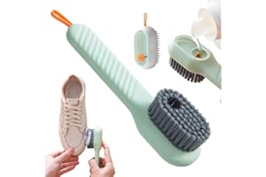 BUSYLIVE Scrub Brushes for Cleaning, 2024 New Multifunctional Liquid Shoe Brush Liquid Adding Soft Fur Cleaning Brush Multifunctional Laundry Brush with Liquid Box for Washing Clothes Shoes (Green2)