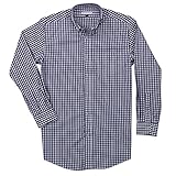 Benjamin & Walls Men's Long Sleeve Button Down Stretch Fit Gingham Plaid Shirt