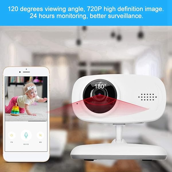 cigemay Drahtlose Smart Home Kamera 720P HD fr den Innenbereich WiFi IP KameraBritish regulations 100 240V