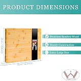 Winged Sirius 8 in 1 Bamboo Chopping Board Set with 7 Colour Mats view 6