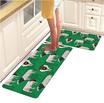 Amazon Com Angelsept Long Kitchen Floor Mat Rug Runner Set