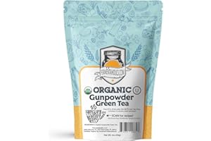 Fermentaholics USDA Certified Organic Loose-Leaf Gunpowder Green Tea - Perfect for Homebrewing Kombucha, Hot Tea, and Iced Te