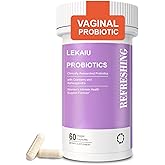 LEKAIU Vaginal Probiotics for Women - Vaginal Moisturizer Supports Vaginal Health, pH Balance, Fights Itch, Odor & Yeast, Enhances Intimate Wellness, Probiotics, Cranberry, Ashwagandha, 60 Ct