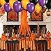 Supla Halloween Party Decoration Supplies Paper Streamers Backdrop Orange Purple Black Halloween Latex Balloons Bulk Twirly Whirlys Hand Inflator Pump for Halloween Festival Holiday
