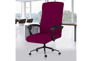 DIVA EN CAMINO DEC Elastic Computer Chair Cover with Durable Zipper - Protective Removable Washable Universal Office Desk Chair Seat Slip Cover - Stretchy Soft Anti-dust Desk Chair Seat Protector for Dogs, Cats, Pets