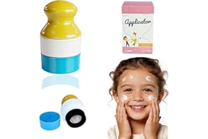 UPEOXT Refillable Sunscreen Applicator for Kids, Roll on Lotion Sponge, Travel Sun Screen Container for Baby, Empty Body Crea