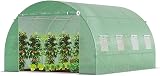 VOUNOT Polytunnel Greenhouse 4x3x2m 12m² Steel Frame Walk In
