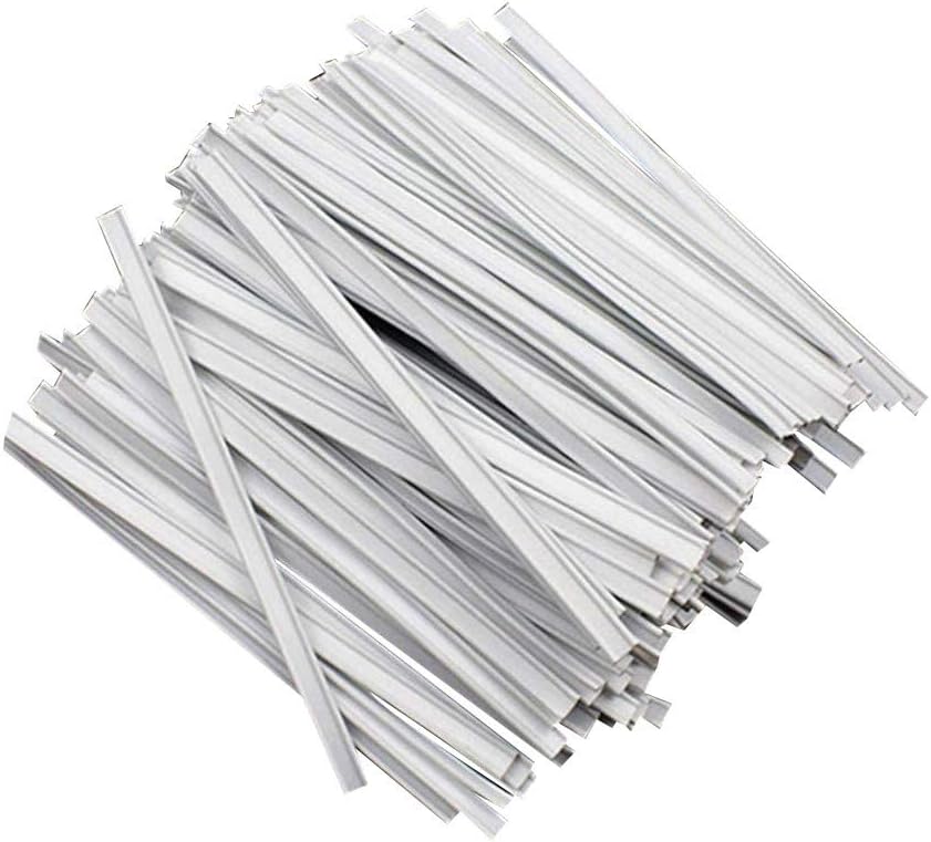 Eoeth 10cm Single Core Full Plastic Strip Straps, Nose Bridge Strip for Face DIY Making Accessories Crafts Handmade Crafting Making Nose Bridge Clip, 100 pcs/Pack White