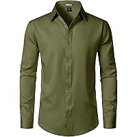 slim fit dress slacks Leonardo Essentials Linen Man Shirt Yellow 43/Xl / BG