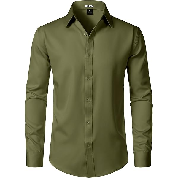 King Formal Wear Elegant Men's Button Down Apple Green Dress Shirt  (XL17/17.5 36/37 at Amazon Men's Clothing store