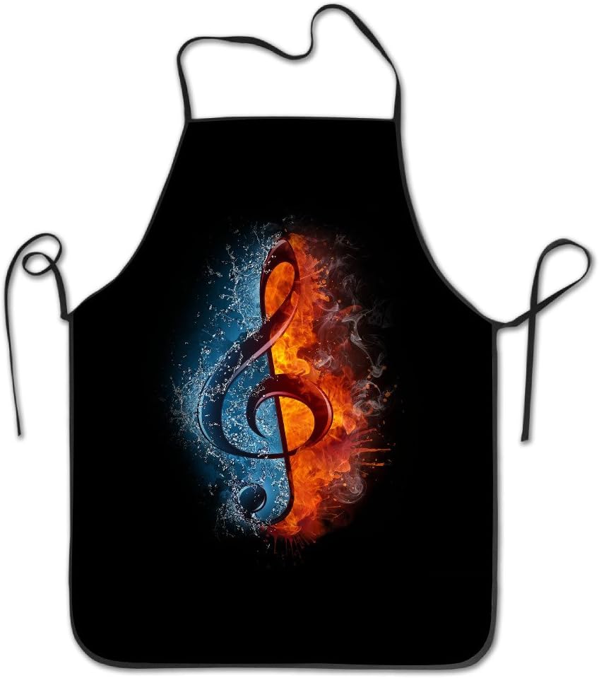 Jump Blues Music Note Chef Apron Cooking Apron Bib Apron Professional Apron For Cooking,Grill And Baking (28''x20'')